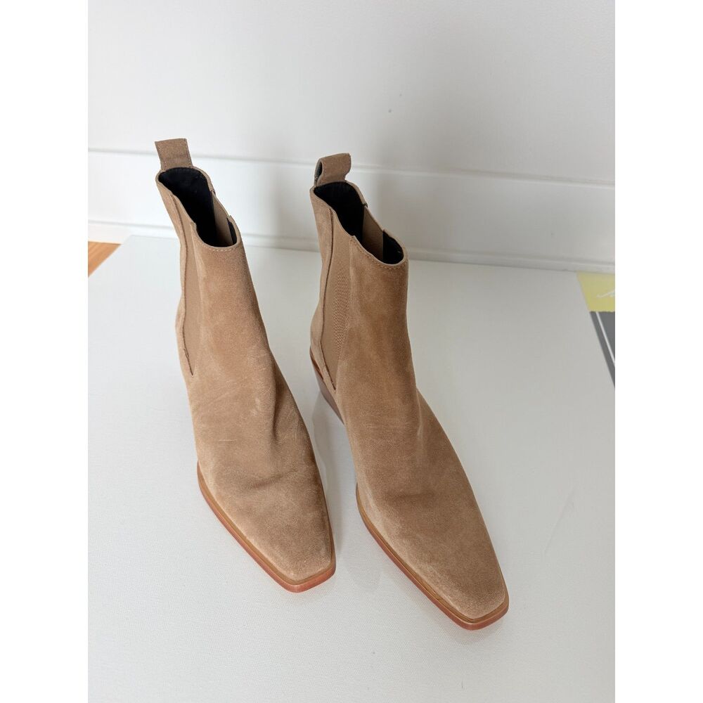 Rag & Bone Joni Suede Chelsea Boots Women’s 10 EU 40 Tan NWOB